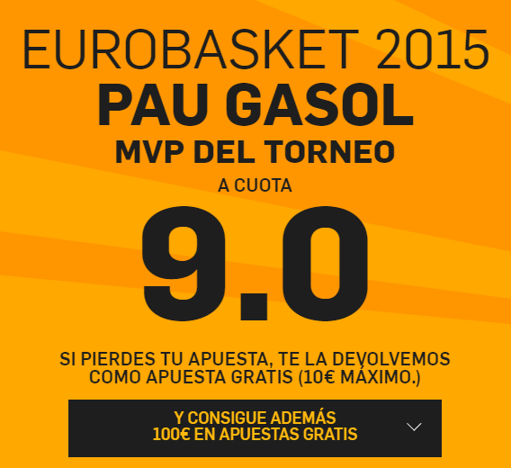 Pau Gasol ganador MVP Eurobasket